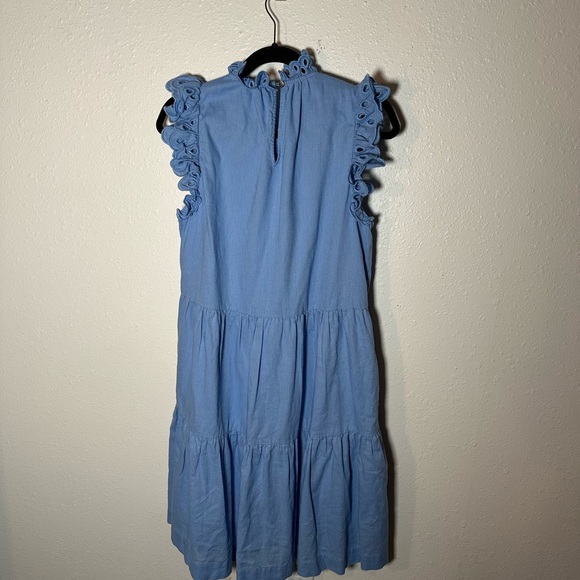 SEA New York Linen/Cotton Ruffle Neck Dress - Picture 5 of 6